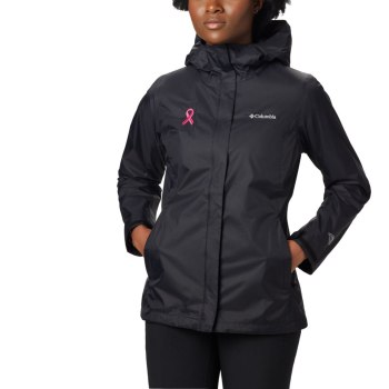 Columbia Ženske Jakne - Tested Tough in Pink Rain II Crne | JGTF-35640